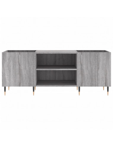 Mobile Porta Dischi Grigio Sonoma 121x38x48cm Legno Multistrato