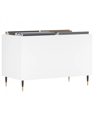 Mobile Porta Dischi Bianco 74,5x38x48 cm in Legno Multistrato