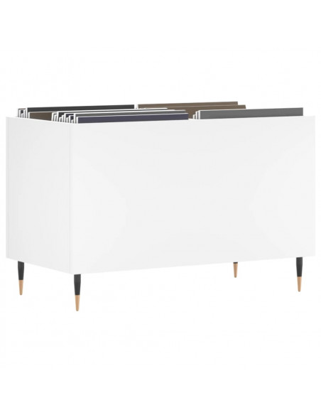 Mobile Porta Dischi Bianco 74,5x38x48 cm in Legno Multistrato