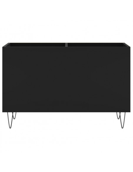 Mobile Porta Dischi Nero 74,5x38x48 cm in Legno Multistrato