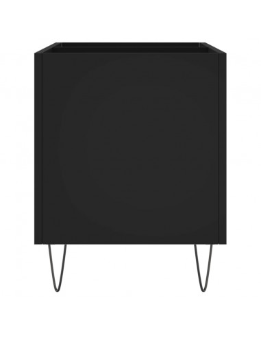 Mobile Porta Dischi Nero 74,5x38x48 cm in Legno Multistrato