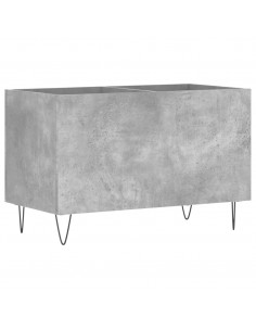 Mobile Porta Dischi Grigio Cemento 74,5x38x48 Legno Multistrato 2