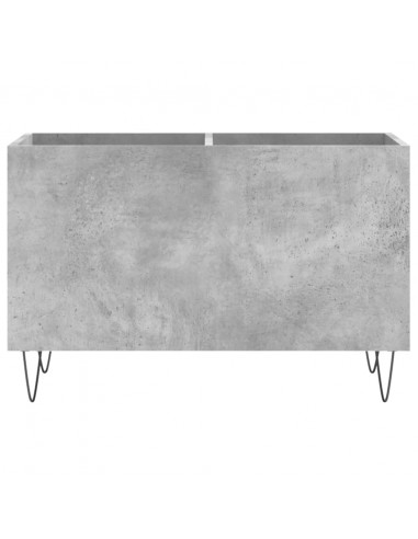 Mobile Porta Dischi Grigio Cemento 74,5x38x48 Legno Multistrato