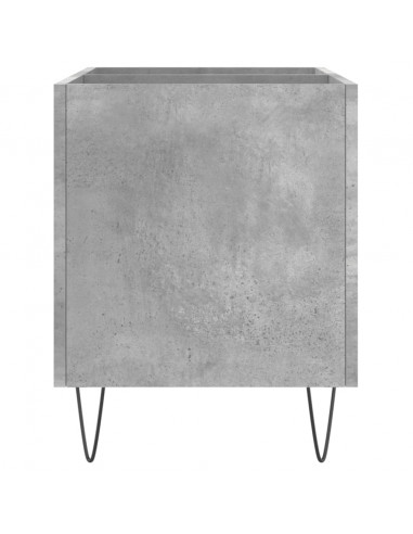 Mobile Porta Dischi Grigio Cemento 74,5x38x48 Legno Multistrato