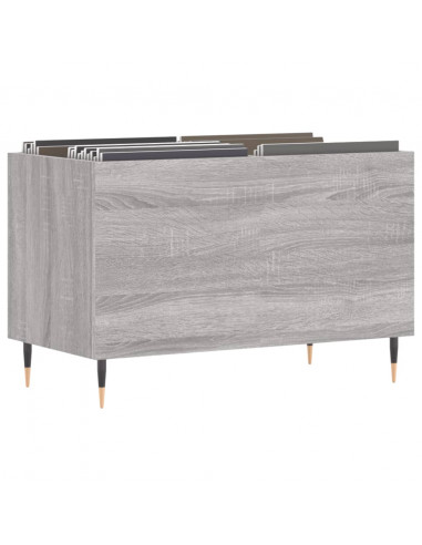 Mobile Porta Dischi Grigio Sonoma 74,5x38x48 Legno Multistrato