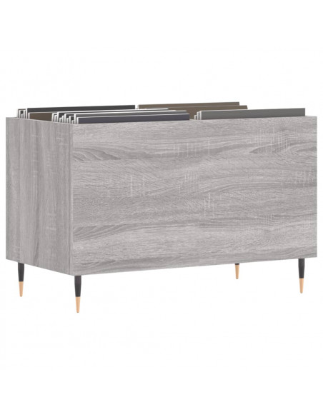 Mobile Porta Dischi Grigio Sonoma 74,5x38x48 Legno Multistrato