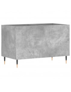 Mobile Porta Dischi Grigio Cemento 74,5x38x48 Legno Multistrato 2
