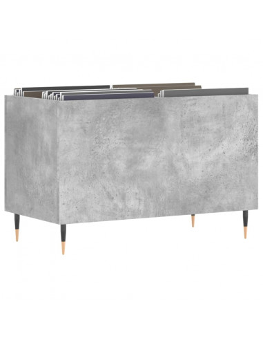 Mobile Porta Dischi Grigio Cemento 74,5x38x48 Legno Multistrato