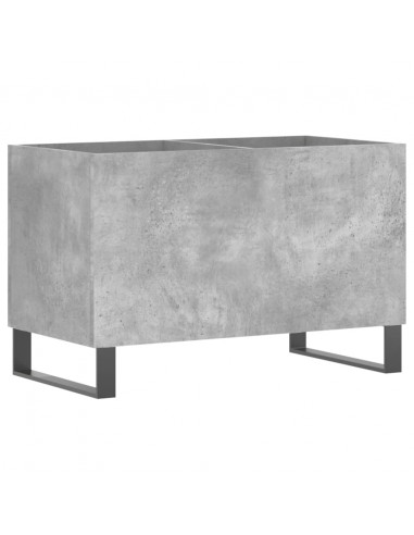 Mobile Porta Dischi Grigio Cemento 74,5x38x48 Legno Multistrato