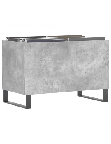 Mobile Porta Dischi Grigio Cemento 74,5x38x48 Legno Multistrato