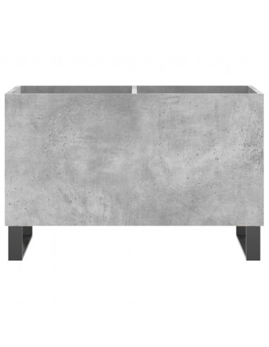 Mobile Porta Dischi Grigio Cemento 74,5x38x48 Legno Multistrato