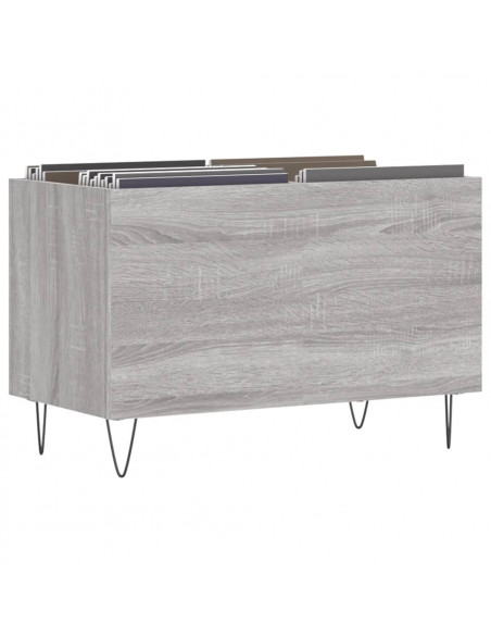 Mobile Porta Dischi Grigio Sonoma 74,5x38x48 Legno Multistrato