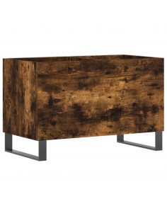 Mobile Porta Dischi Rovere Fumo 74,5x38x48 cm Legno Multistrato 2