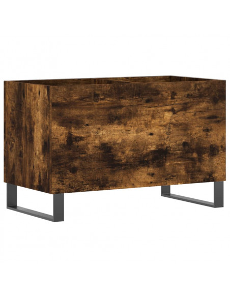 Mobile Porta Dischi Rovere Fumo 74,5x38x48 cm Legno Multistrato