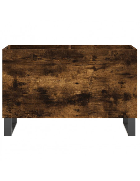 Mobile Porta Dischi Rovere Fumo 74,5x38x48 cm Legno Multistrato