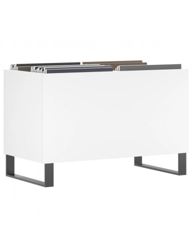 Mobile Porta Dischi Bianco 74,5x38x48 cm in Legno Multistrato