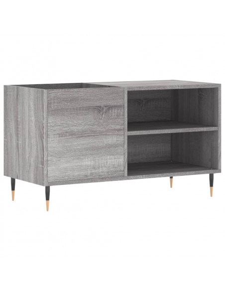Mobile Porta Dischi Grigio Sonoma 85x38x48 cm Legno Multistrato