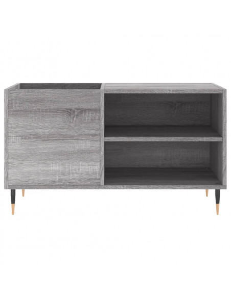 Mobile Porta Dischi Grigio Sonoma 85x38x48 cm Legno Multistrato
