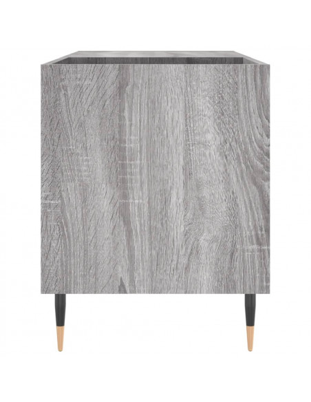 Mobile Porta Dischi Grigio Sonoma 85x38x48 cm Legno Multistrato
