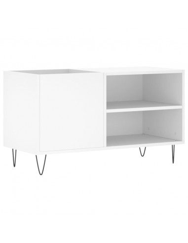 Mobile Porta Dischi Bianco 85x38x48 cm in Legno Multistrato