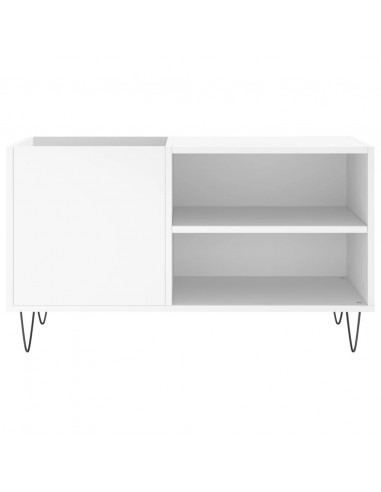 Mobile Porta Dischi Bianco 85x38x48 cm in Legno Multistrato