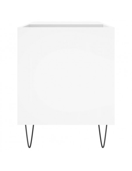 Mobile Porta Dischi Bianco 85x38x48 cm in Legno Multistrato