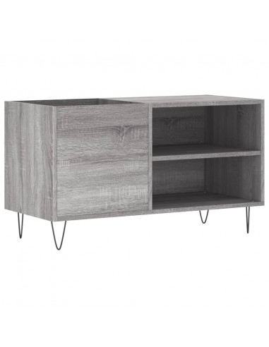 Mobile Porta Dischi Grigio Sonoma 85x38x48 cm Legno Multistrato