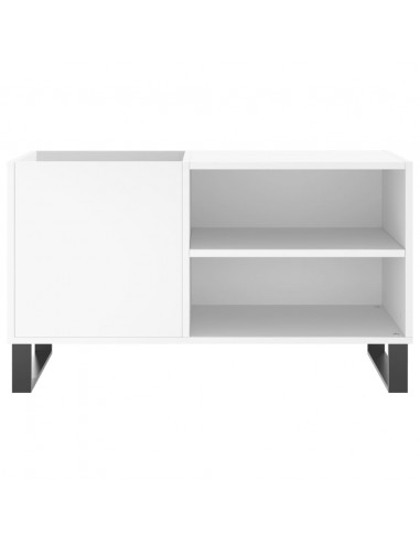 Mobile Porta Dischi Bianco 85x38x48 cm in Legno Multistrato