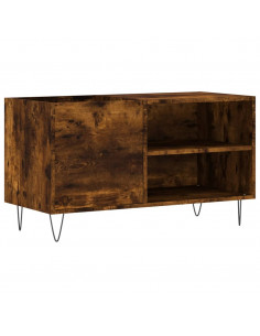 Mobile Porta Dischi Rovere Fumo 85x38x48 cm Legno Multistrato 2