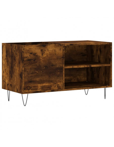 Mobile Porta Dischi Rovere Fumo 85x38x48 cm Legno Multistrato