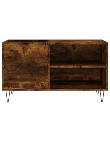 Mobile Porta Dischi Rovere Fumo 85x38x48 cm Legno Multistrato