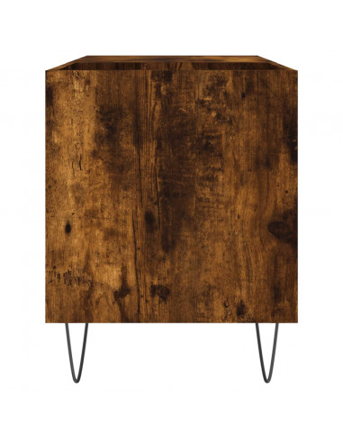 Mobile Porta Dischi Rovere Fumo 85x38x48 cm Legno Multistrato