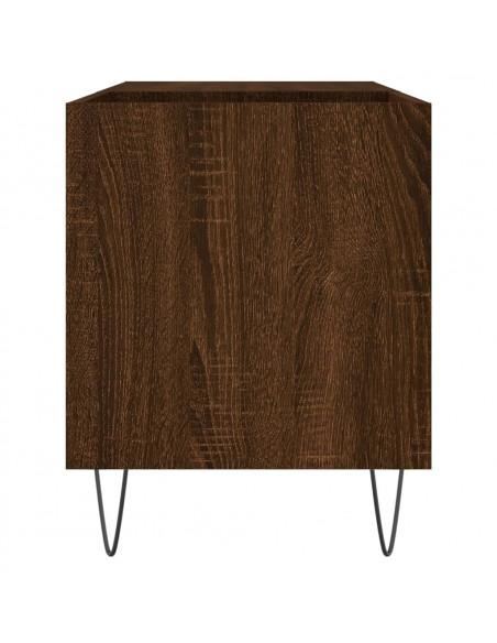Mobile Porta Dischi Rovere Marrone 85x38x48cm Legno Multistrato