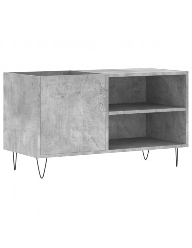 Mobile Porta Dischi Grigio Cemento 85x38x48cm Legno Multistrato