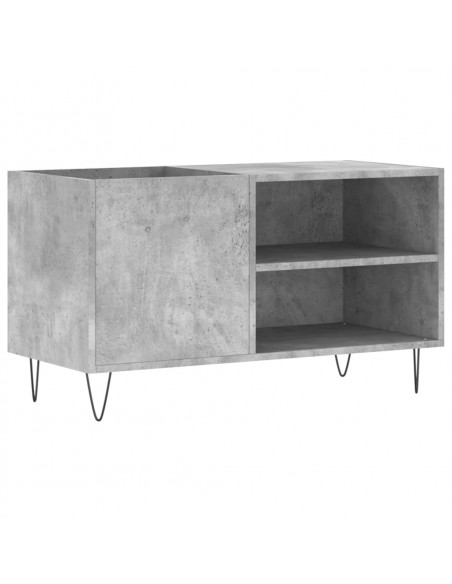 Mobile Porta Dischi Grigio Cemento 85x38x48cm Legno Multistrato
