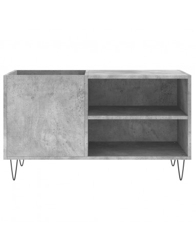 Mobile Porta Dischi Grigio Cemento 85x38x48cm Legno Multistrato