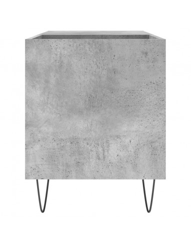 Mobile Porta Dischi Grigio Cemento 85x38x48cm Legno Multistrato