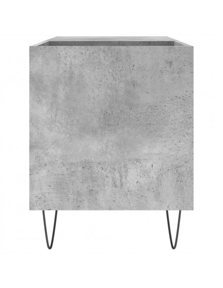 Mobile Porta Dischi Grigio Cemento 85x38x48cm Legno Multistrato