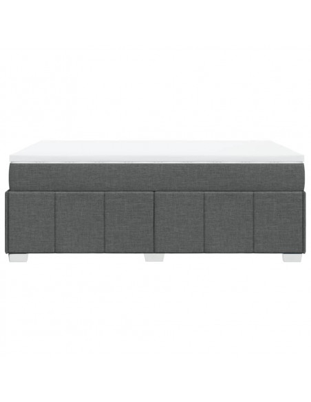 Giroletto a Molle con Materasso Grigio Scuro 120x200 cm Tessuto