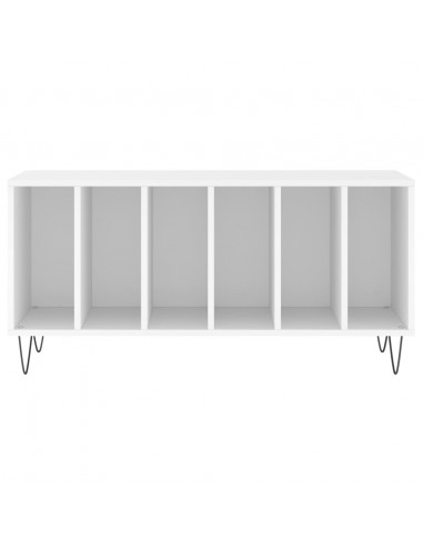 Mobile Porta Dischi Bianco 100x38x48 cm in Legno Multistrato