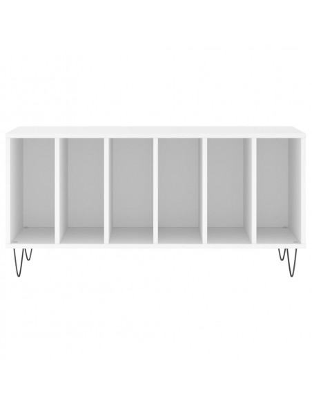 Mobile Porta Dischi Bianco 100x38x48 cm in Legno Multistrato