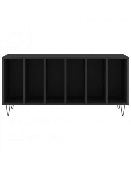 Mobile Porta Dischi Nero 100x38x48 cm in Legno Multistrato
