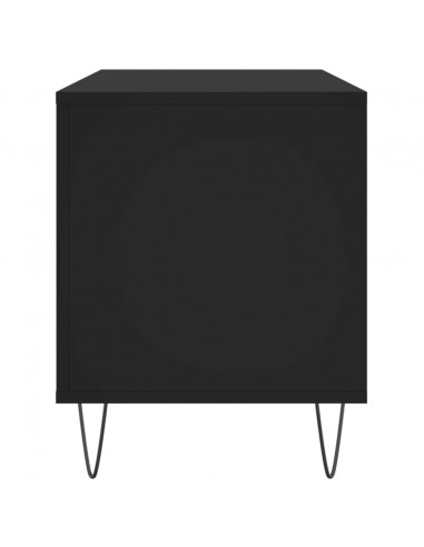 Mobile Porta Dischi Nero 100x38x48 cm in Legno Multistrato