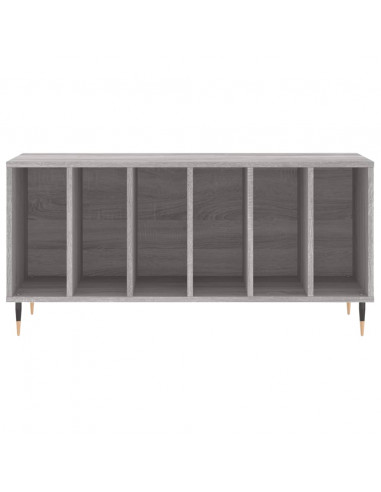 Mobile Porta Dischi Grigio Sonoma 100x38x48cm Legno Multistrato
