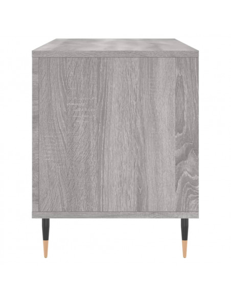 Mobile Porta Dischi Grigio Sonoma 100x38x48cm Legno Multistrato