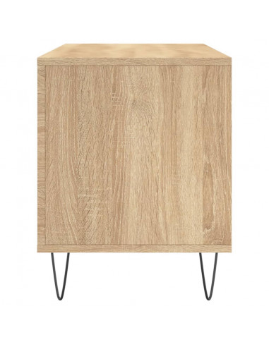 Mobile Porta Dischi Rovere Sonoma 100x38x48cm Legno Multistrato