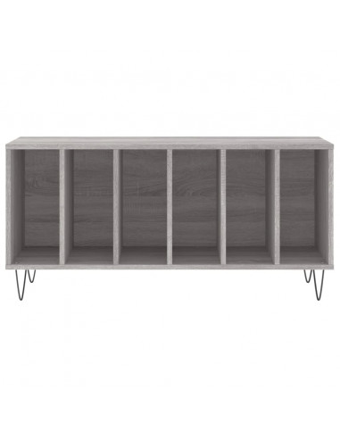 Mobile Porta Dischi Grigio Sonoma 100x38x48cm Legno Multistrato