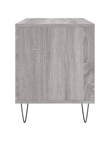 Mobile Porta Dischi Grigio Sonoma 100x38x48cm Legno Multistrato