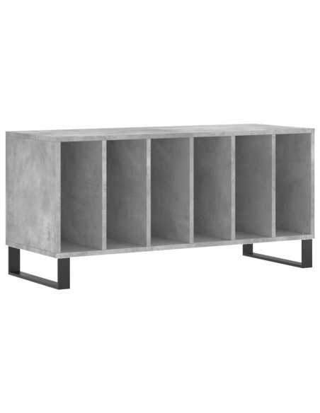 Mobile Porta Dischi Grigio Cemento 100x38x48 Legno Multistrato