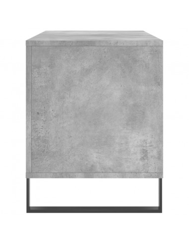 Mobile Porta Dischi Grigio Cemento 100x38x48 Legno Multistrato